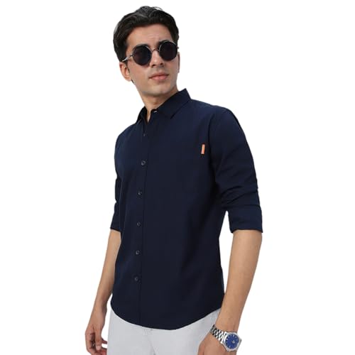 Urbano Fashion Men's Cotton Full Sleeve Regular Fit Casual Solid Shirt