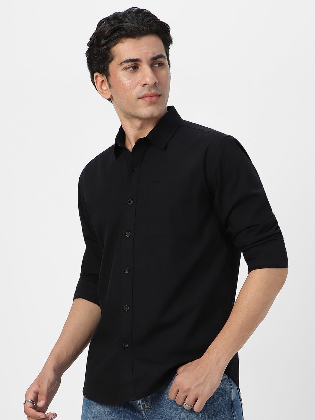 Urbano Fashion Men's Cotton Full Sleeve Regular Fit Casual Solid Shirt