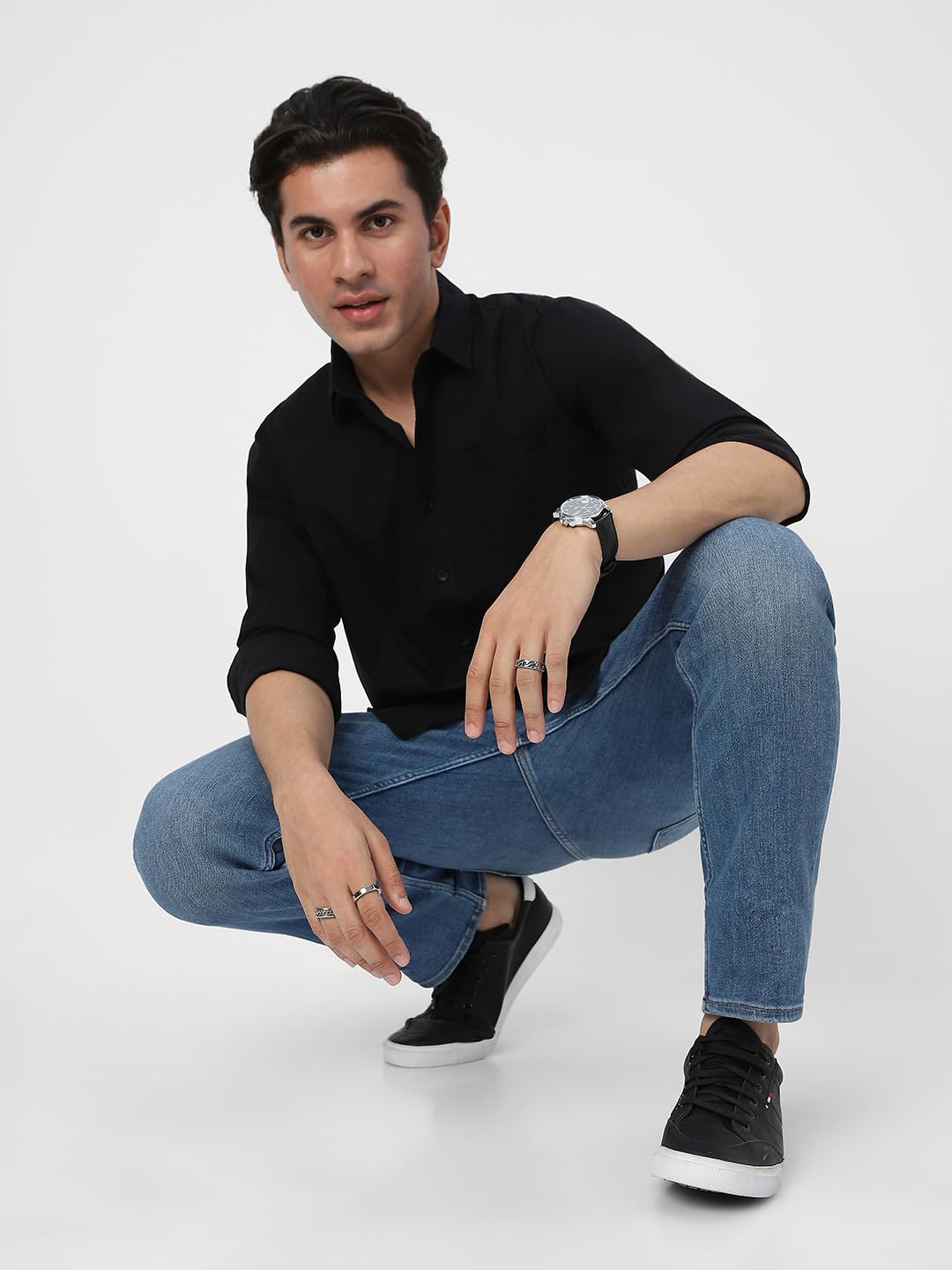 Urbano Fashion Men's Cotton Full Sleeve Regular Fit Casual Solid Shirt