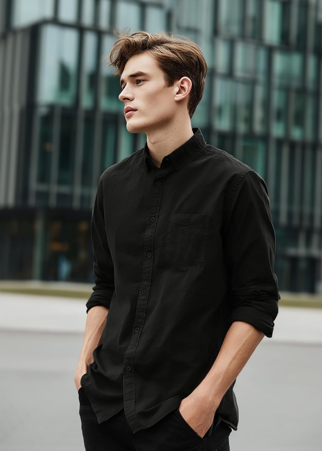 Urbano Fashion Men's Cotton Full Sleeve Regular Fit Casual Solid Shirt