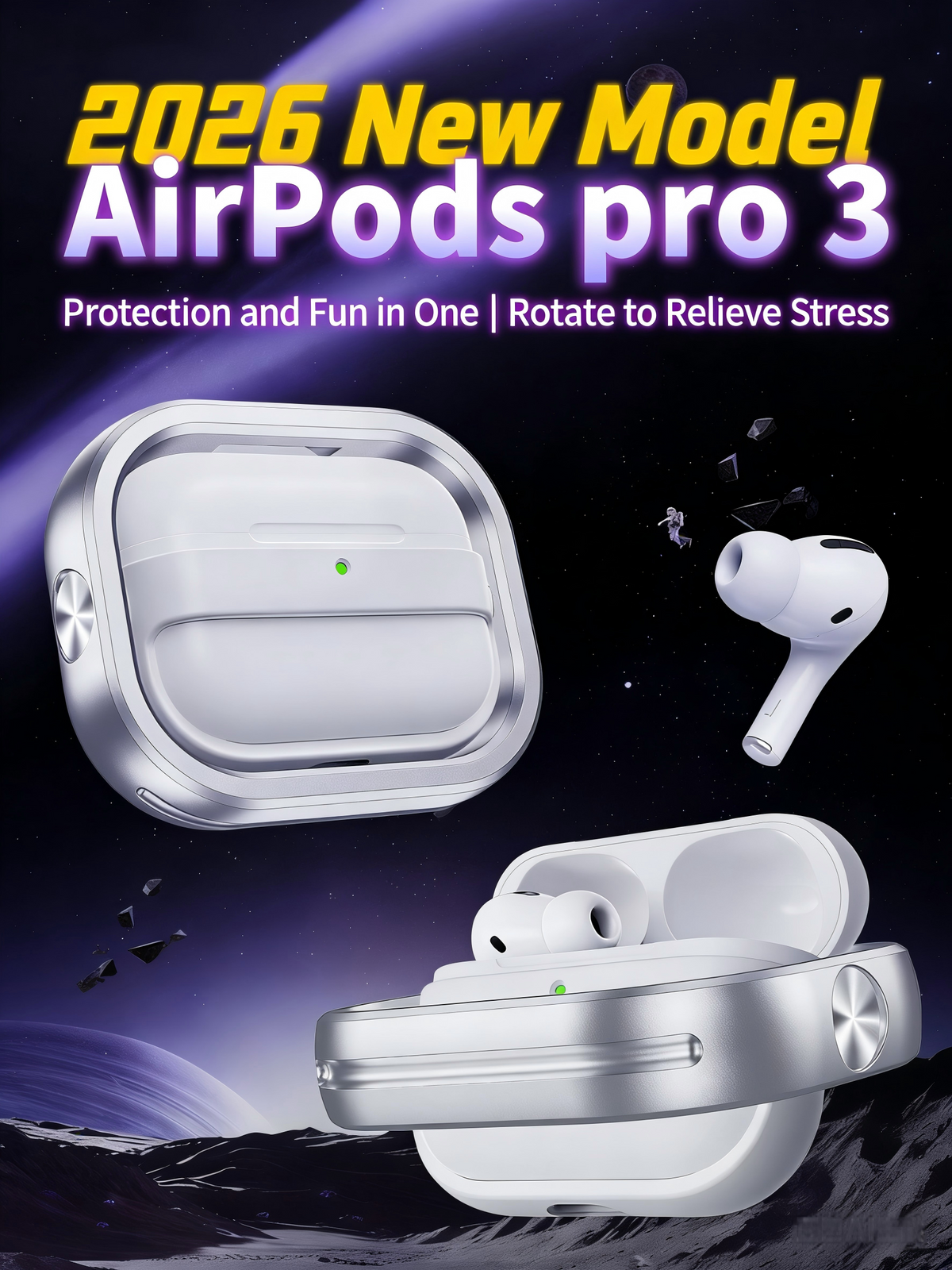 Rotating Earphone Case For AirPods Pro