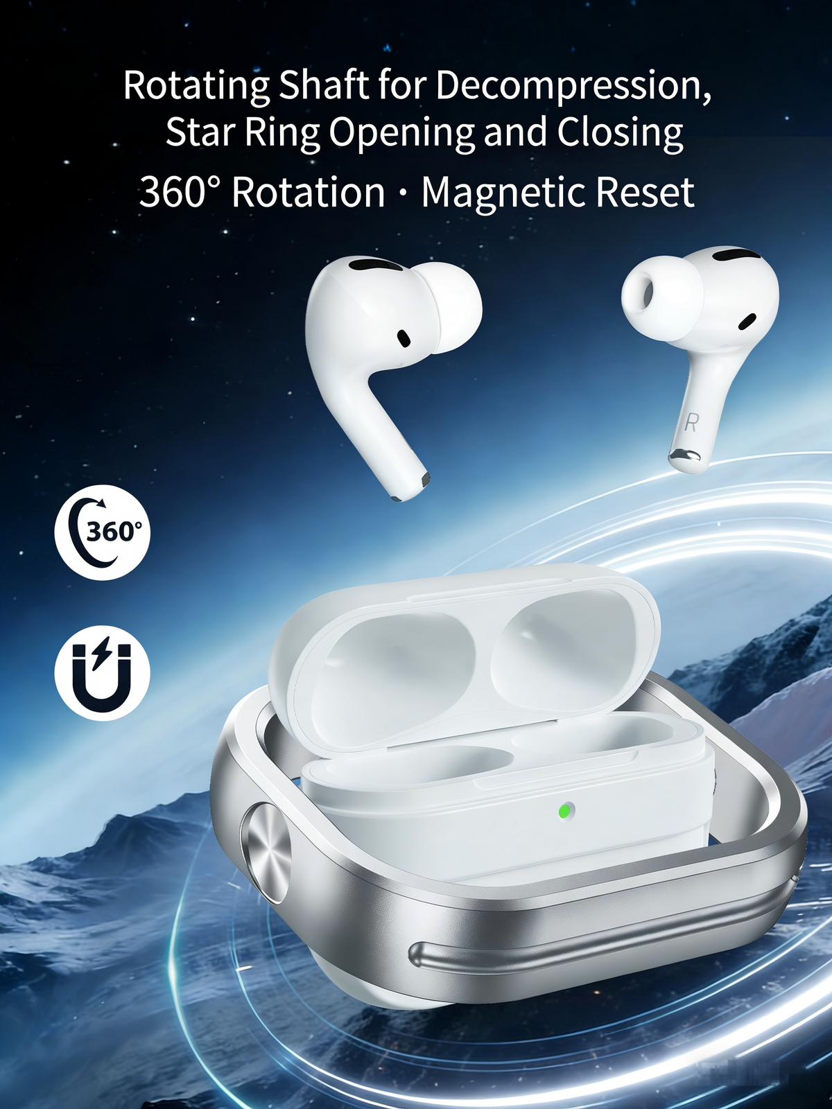Rotating Earphone Case For AirPods Pro